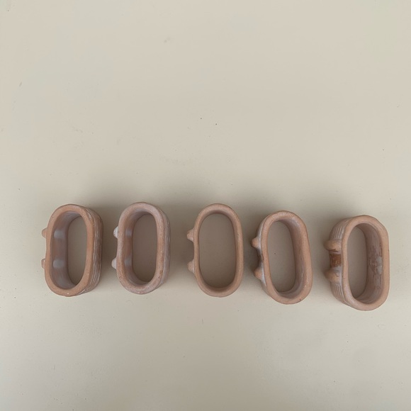 Napkin Rings / Holders Terracotta Woven Design - Picture 4 of 8